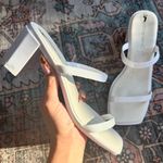 Jeffrey Campbell Women’s Jamm-3 Jelly Slide Sandal in White size 7 Chunky Heel Photo 0