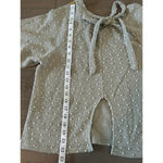 Blu Pepper  Sage Green Polka Dot Long Sleeve Sweater Small Photo 4