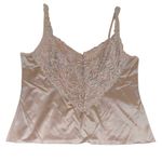 Vanity Fair  medium/large silk pajama set rose gold cami & skirt lace lingerie​ Photo 4