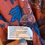 Xhilaration LARGE Rust Floral Women's Blouse Tunic Ruffle Lace-up Photo 14