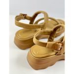 Vince  Sandals Beige Santa Cruz Leather Slingback Strappy Platform Chunky US 9.5M Photo 6