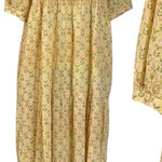 Sohana Dainty Ethereal Indian Cotton Block Print Maxi Dress Yellow Floral XL Photo 0