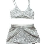 ZARA NWT! Cream Chenille Crochet Bralette & Shorts Set Photo 0
