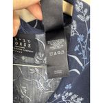 VTG Crazy Horse Dark Floral Midi Shirt Dress Women Plus Size 16W Blue Cottage Photo 3