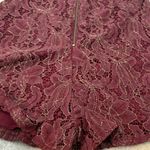 Charlotte Russe Elegant Burgundy Lace romper Photo 4