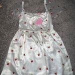 Dolls Kill White Mini Dress with Red Floral Accents Photo 1