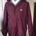 PINK - Victoria's Secret Burgundy Anorak windbreaker Photo 1