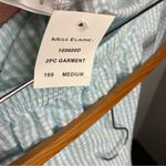 Miss Elaine gingham boxer pajama set blue & white women size medium new with tag Photo 7