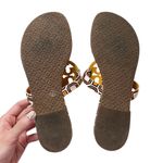 Tory Burch  miller medallion thong patent leather printed flat sandals ballet Photo 6