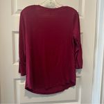 The Limited  Maroon/Plum Scoop Neck 3/4 Sleeve Blouse M Photo 7