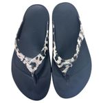 OOFOS OOLALA Luxe Sandal Animal Print Women's Size 9 Black Photo 6