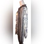 Free People COPY - Long Sleeve Floral Print Top Size Large-Flowy Boho Photo 1