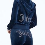Juicy Couture 🔥 Bling OG Velour Iconic Tracksuit Hoodie Pants Atlantis Blue XL Photo 1