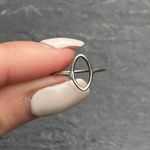 Free People Oval Shaped Sterling Sliver Ring  Photo 2