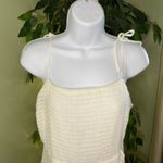 DAO CHLOE DAO Boutique Mini Dress Cream in Color with Ruffle in Front Size Med Photo 2