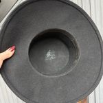 Vintage Black Feather Embellished Wide Brim Hat Small Photo 8