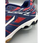 Mizuno  Womens Sneakers 9.5 Wave Lightning Volleyball Court‎ Shoes Red White Blue Photo 3