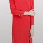 J.Crew  Red Long Sleeve Double Zip Shift Cocktail Dress Size 8 Medium M Photo 4