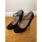 American Rag Black Suede Dressy Mary Jane Block Heel Shoes Size 9.5 Photo 7