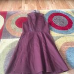Tibi NWT  New York Lamb Leather Maroon Fit & Flare Skater Dress Size 8 See Pics Photo 7
