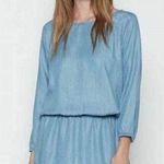 Joie Soft  Light Blue Chambray Long Sleeve Mini Dress Size XXS Photo 0