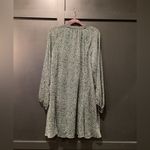 Joie  Limited Edition Balloon Long Sleeve Green Flowy Chiffon Fall Mini Dress Photo 4