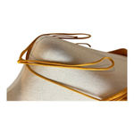 ZARA  Dress Women Small Mustard‎ Yellow V Neckline Strappy Shoulders Pleated Maxi Photo 9