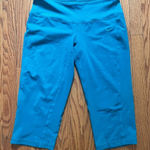  NikeFit Crop Blue Teal Athletic Workout Cropped Leggings Medium Photo 0