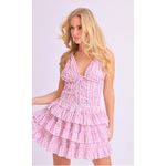 Amy Jane London Iris Ruffle Mini Dress NWT Sz. S Pink Photo 3