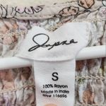 Japna Floral Spring Sunflower Print Pastel Pink Ruched Smocked Blouse Top Size S Photo 5