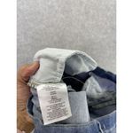 Free People  Women's Blue Denim Jeans Raw Hem Size 28 Cotton Blend Button Fly Photo 2