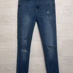 Kancan Women's Medium Wash High Rise Distressed Ankle Skinny Jeans Blue Size undefined Photo 1