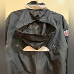 NFL On Field Reebok RAIDERS Football AFC Women’s Windbreaker Jacket. Hidden hood Black Size M Photo 2