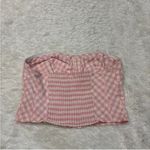 Free People  Gingham Tube Top Leilani Pink Medium Photo 4