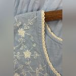 Amanda Stewart Pioneer Woman 1X Beaded Chambray w Crocheted Trim Dress Gown Blue Photo 7