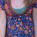 Floral Blue and Red Women's Top Photo 0