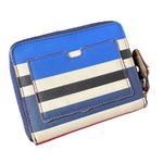 Kate Spade Darci Laurel Way Zip Around Wallet Striped Leather Blue White Photo 4