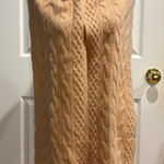 Talbots  CABLE KNIT CASHMERE SCARF camel beige Photo 0