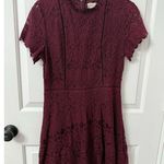 Altar'd State Altar’d State Maroon Lace Short Sleeve Dress Size Medium Photo 3