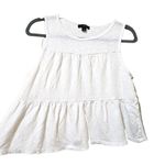 J.Crew Linen Tiered Tank Top Womens Size S Lightweight Tee White Photo 5