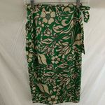 Japna Floral Green/cream faux wrap skirt- size S NWT (made in India) Photo 0