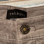 Talbots Brown/Taupe Corduroy Pants Straight Leg sz 14P high waisted full length Photo 2