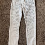 Brockenbow Reina Skinny Cropped High Waist Krystal White Studded Jeans 29 Photo 4