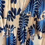 Blue and White Patterned Maxi Romper Size L Photo 2