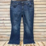 Silver Jeans Vintage Co Suki Slim Bootcut Dark Wash Distressed Hem Denim Sz 18 Photo 1