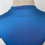 NVGTN  Criss Cross Crop Top Crossbody Tee Blue Womens Size XS Gym Workout Photo 4