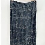 The Limited  Women Size M Silk Black Printed Midi Skirt Career Office Pull On Photo 0