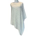 kim rogers Cable Knit Poncho Cape NWT  Curvy Ivory 1X Sleeveless Boho Y2K Casual Photo 1