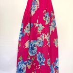 Everly Pink Floral Sundress Mini Women Sz Small Halter Neck Sleeveless Photo 9