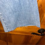EXPRESS  Mid Rise light wash 70’s Flare Raw hem Size Lg S -NWTS Photo 3